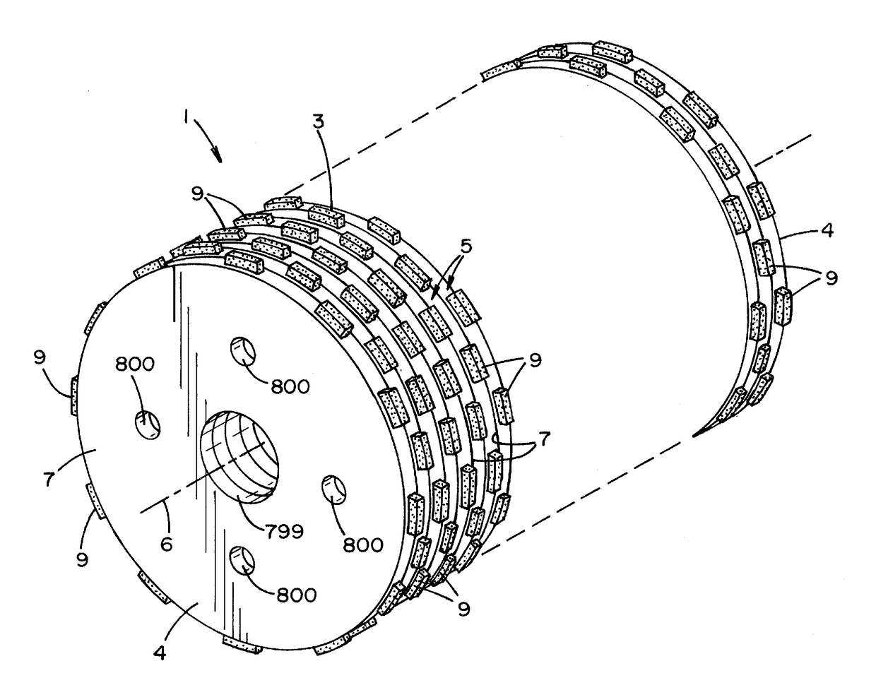 Blade head, blade and method for eliminating spacers in multiple blade stacks