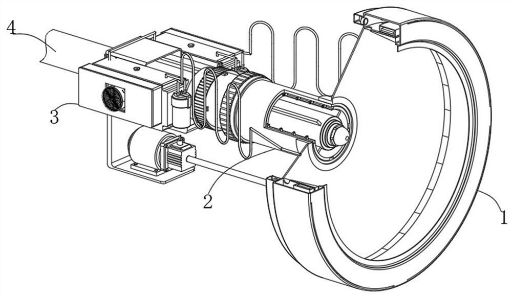 Spraying robot anti-flying paint attachment system and attachment method