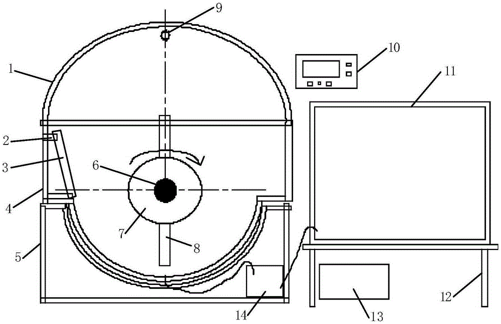 Marine splash corrosion testing apparatus and method for simulating and measuring splash corrosion