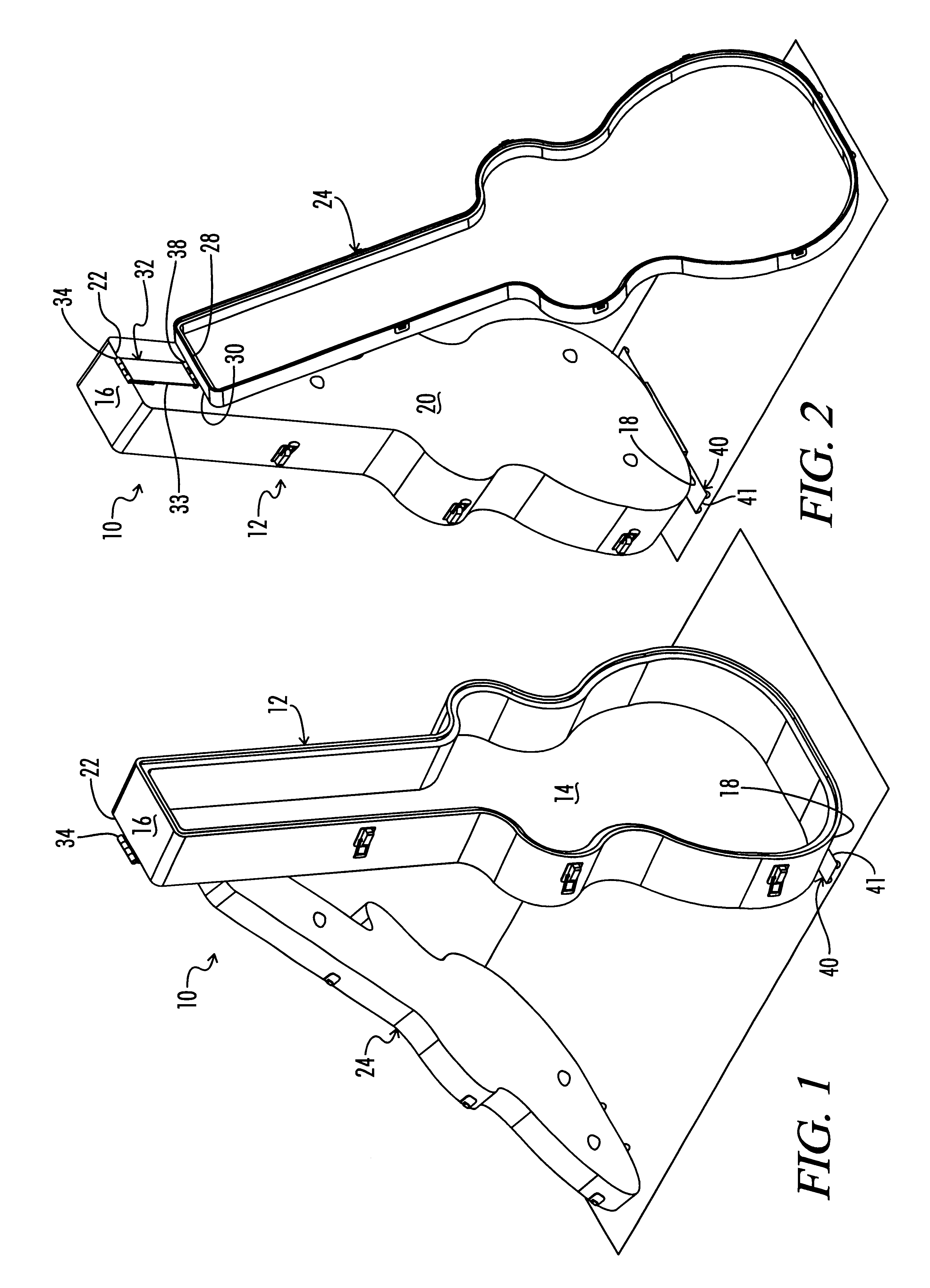 Guitar case that doubles as a guitar stand