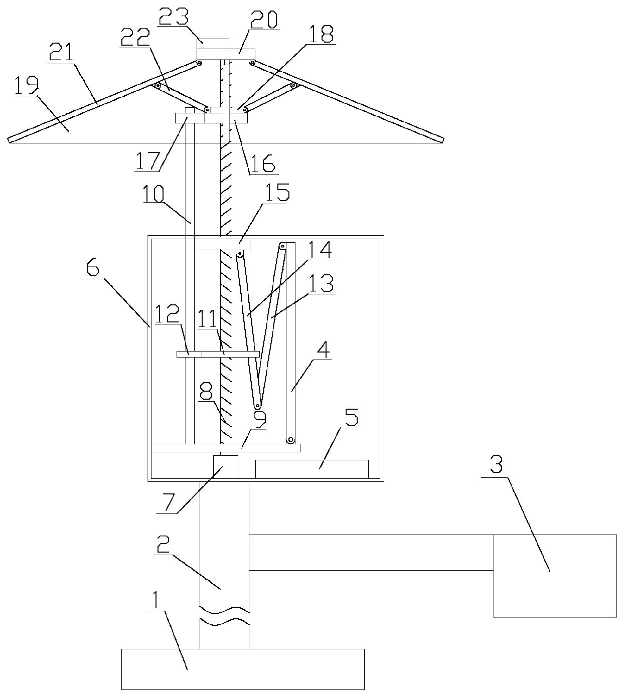 Solar street lamp with dustproof and waterproof functions