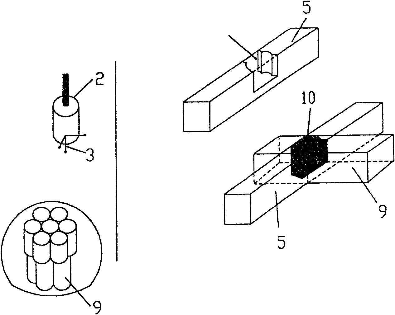 Method and device system for removing material or for working material