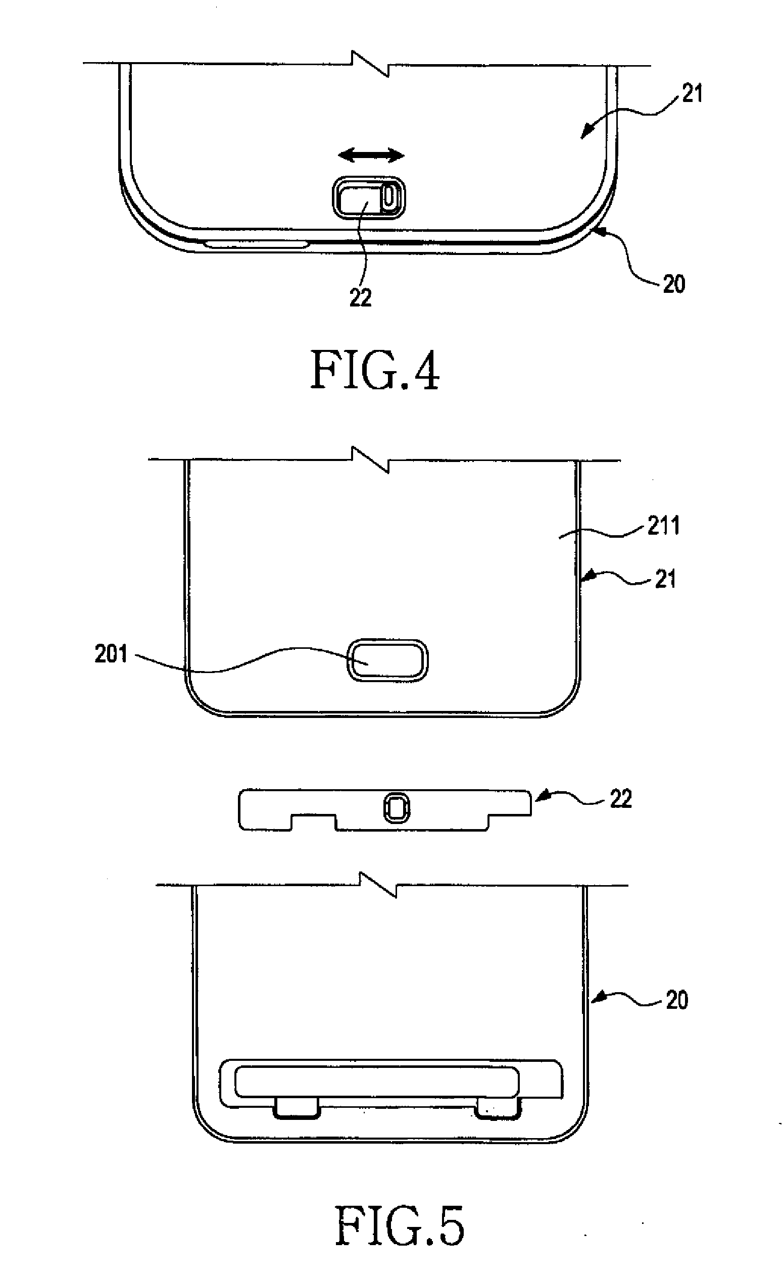 Cover locking device for portable terminal