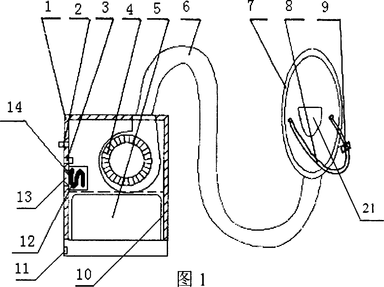 Portable and convenient type high-altitude breathing oxygen enhancing apparatus, and its application