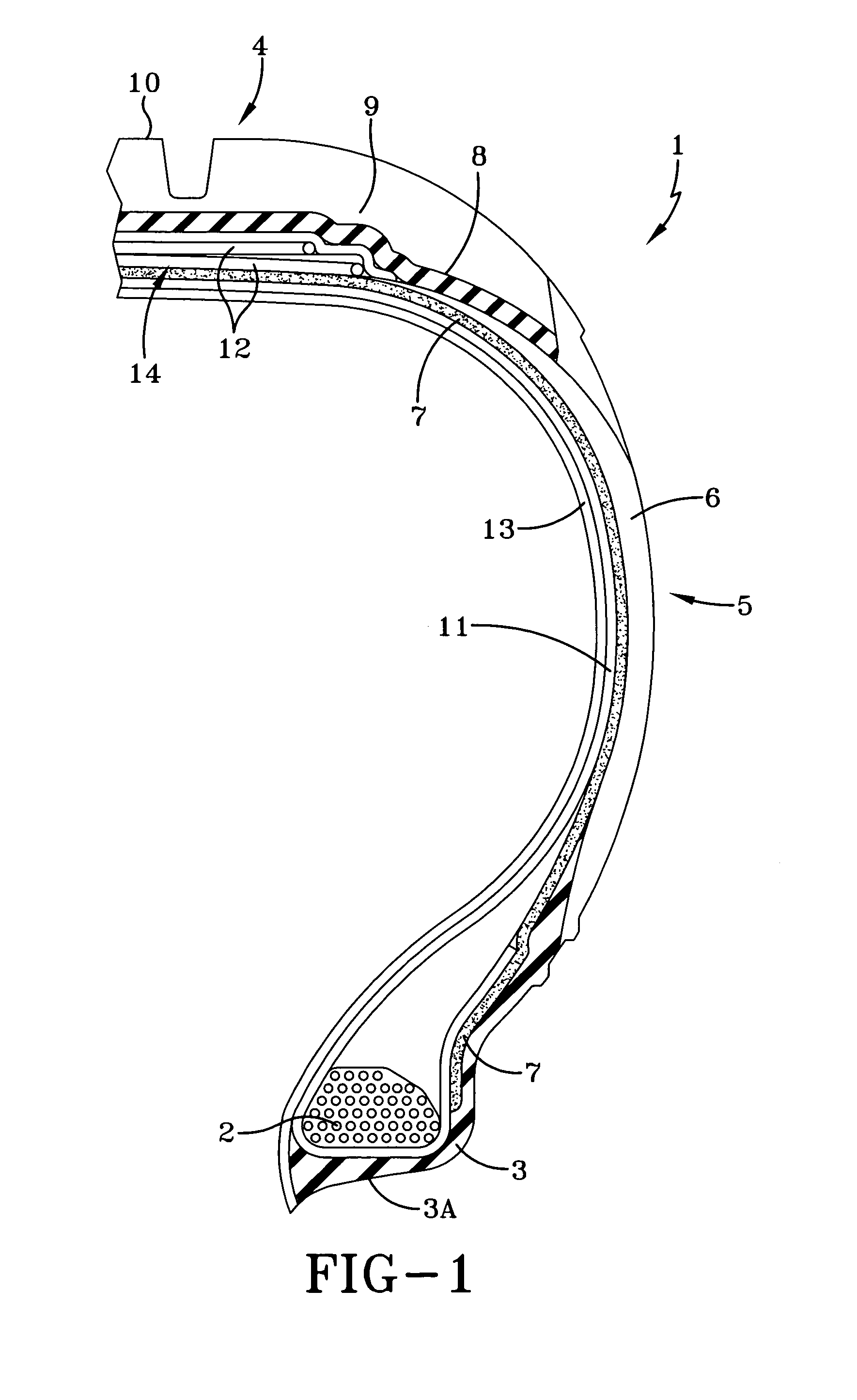 Pneumatic tire with electrically conductive cord extending between a bead portion and a tread portion of the tire