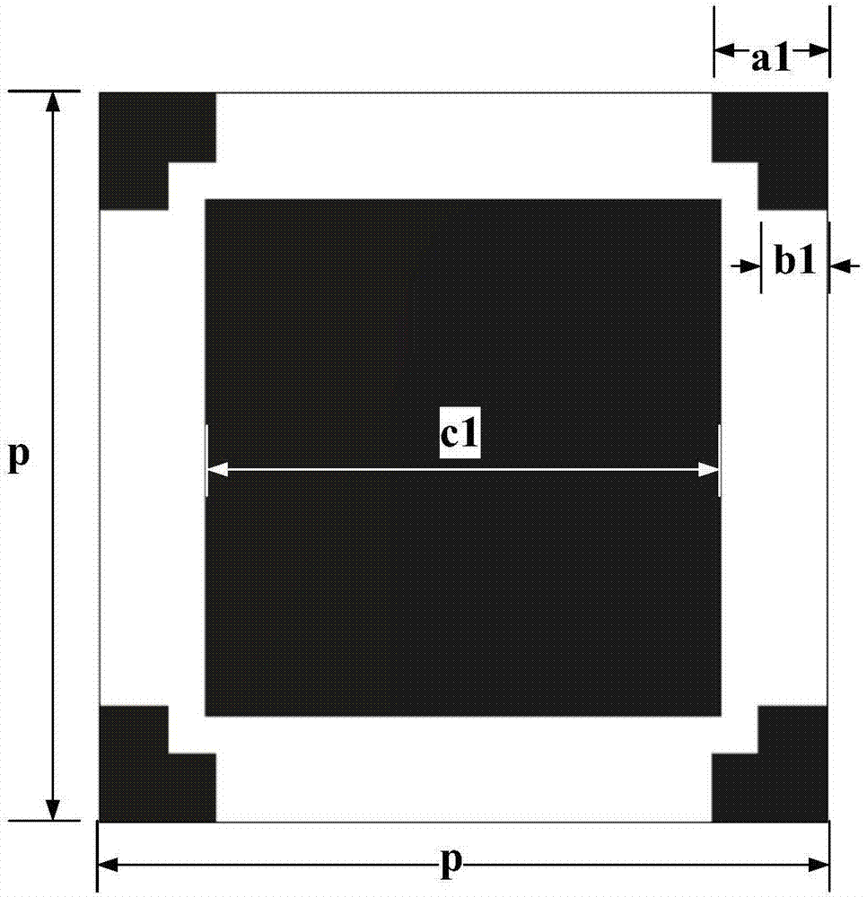 Ultra-wide passband frequency selective surface capable of improving angle stability and design method thereof