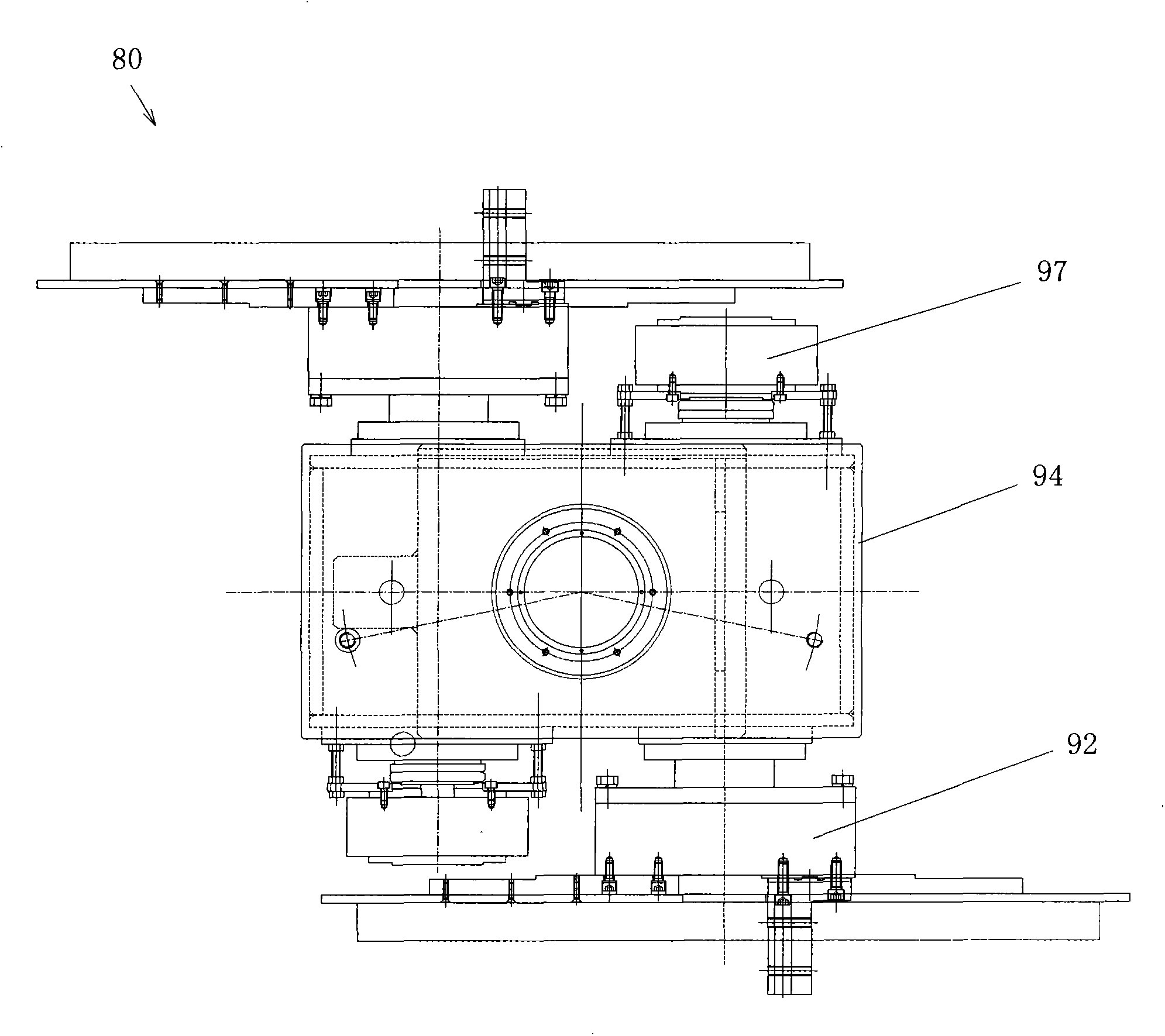 Consecutive wrapping welding drawing production line for railway subgrade through ground wires