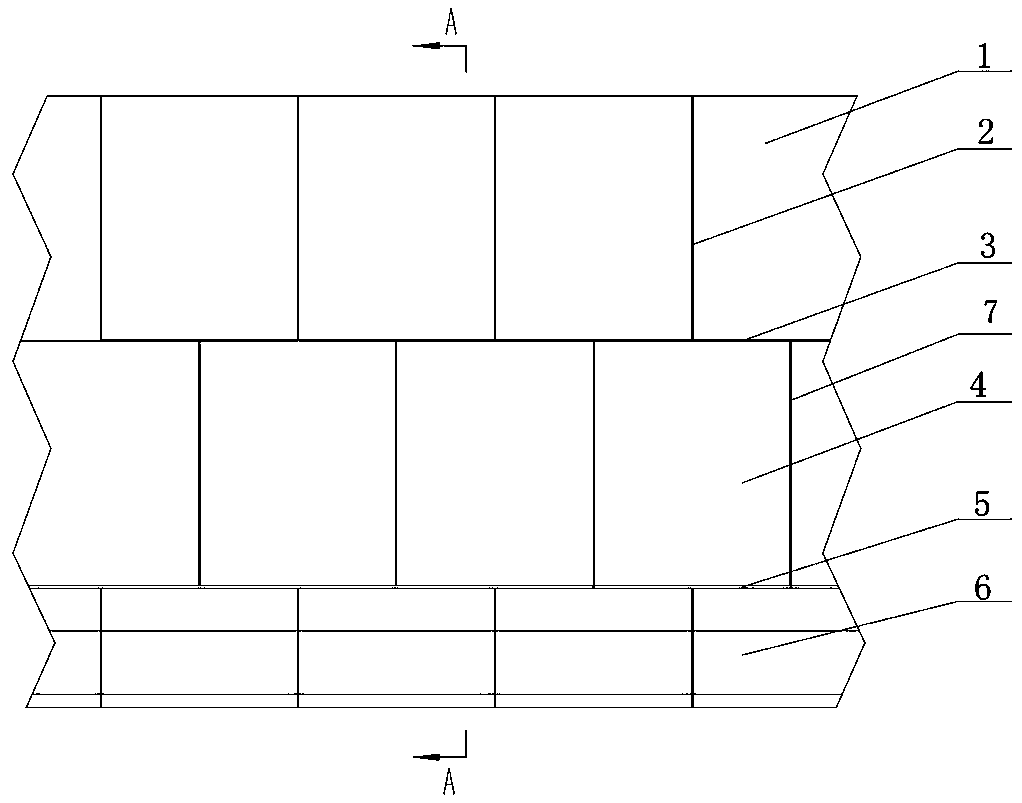 Mixed masonry method forrefractory material protective lining on outer side of hanging cylinder block