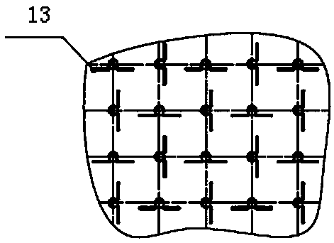 Mixed masonry method forrefractory material protective lining on outer side of hanging cylinder block