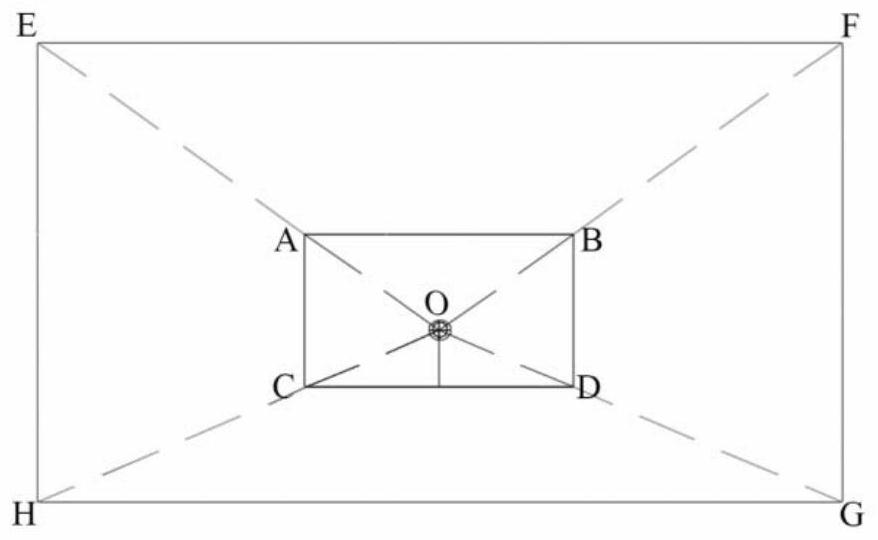 Clipping method and system for displaying two-dimensional video in CAVE space