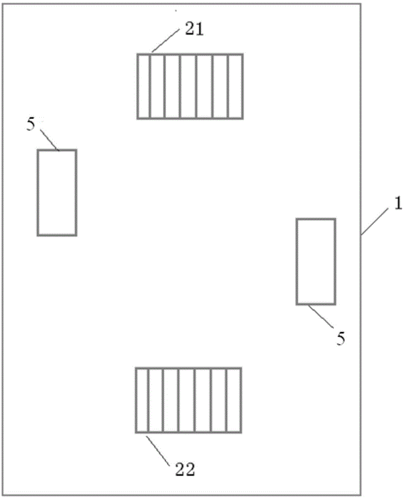 Test structure of micro-machining residual stress of deflection capacitive surface