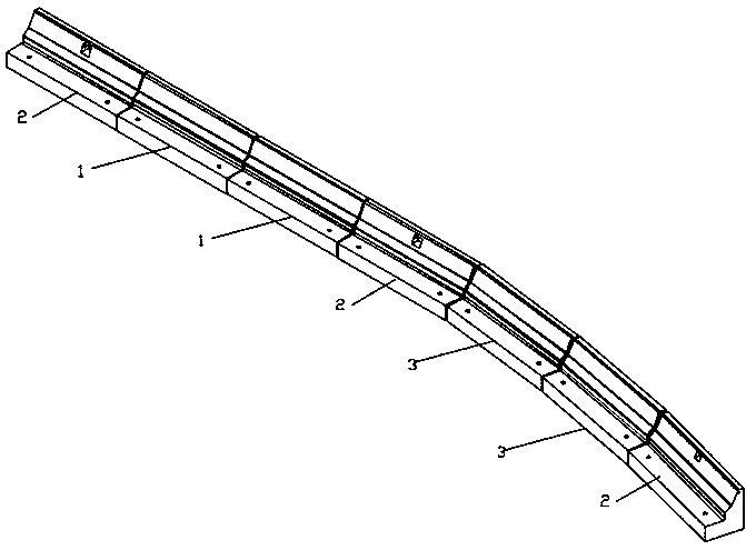 Structure of prefabricated road shoulder and construction method thereof