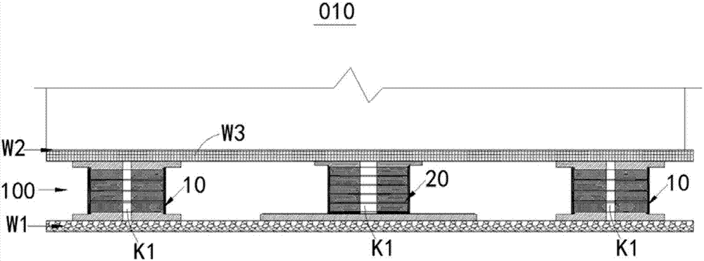 Equipment mounting structure, compound shock isolating support and rigidity adjusting method thereof