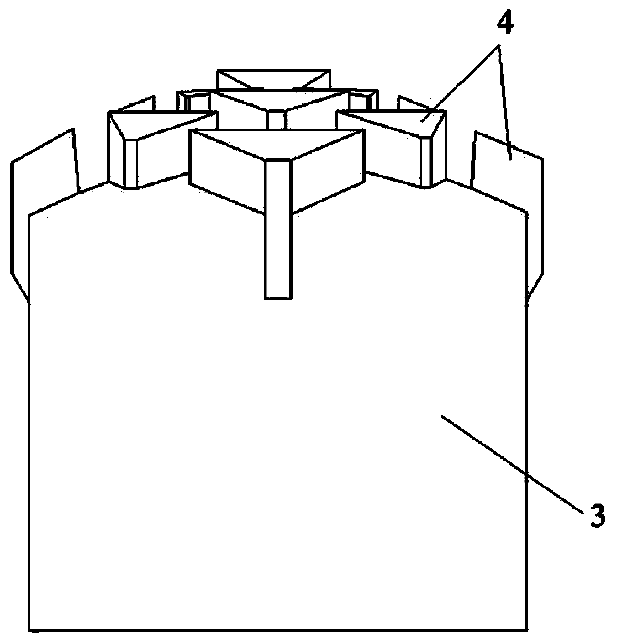 Rock-breaking plowshare and rock-breaking device using the plowshare