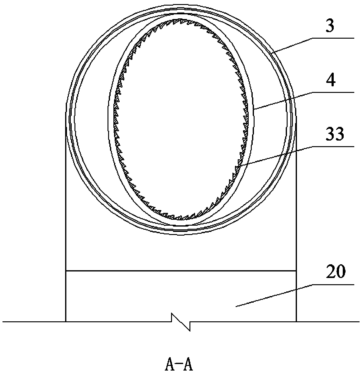 Recycled aggregate shaping barrel and recycled aggregate shaping equipment using shaping barrel