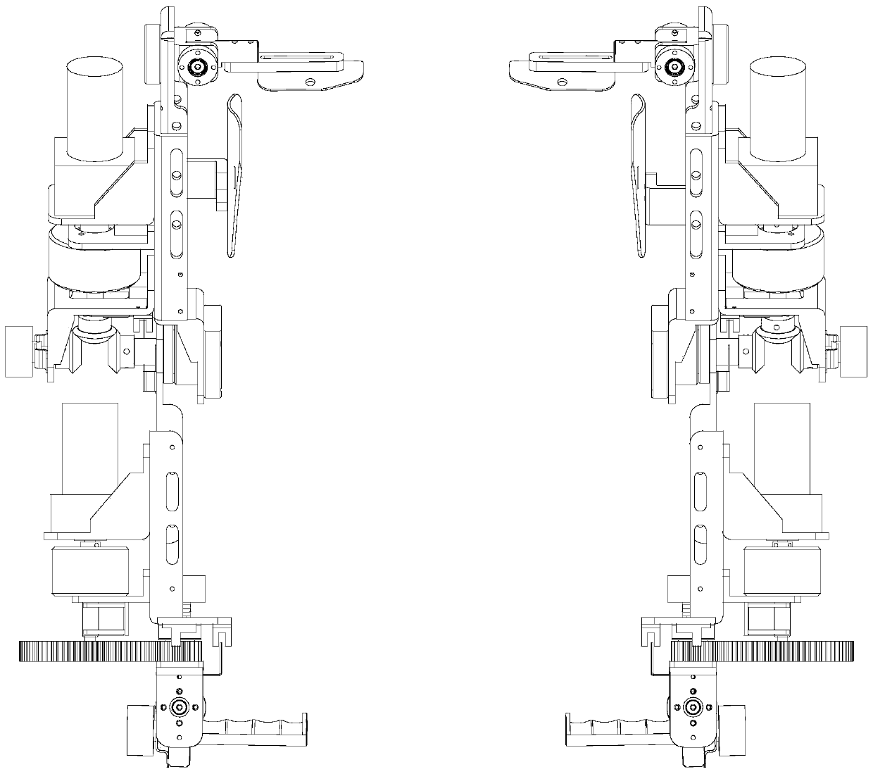 Haptic regeneration exoskeleton structure and UAV flight attitude control method