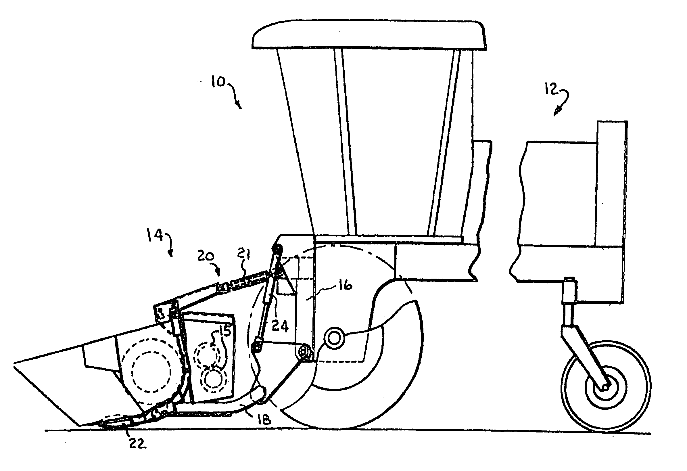 Method and apparatus to put a windrower header in the transport mode under specified conditions