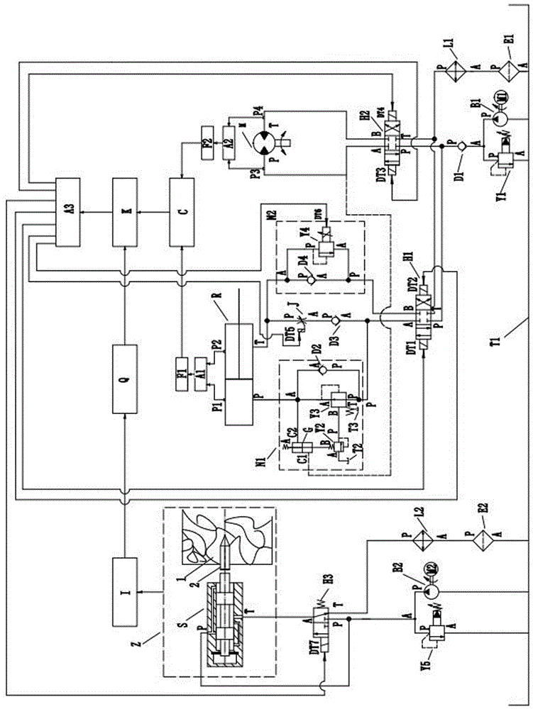 Anti-deflection rock drilling control system