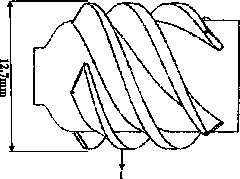 Front diversing flow rotor structure with tapping splitter blades for artificial heart blood pump