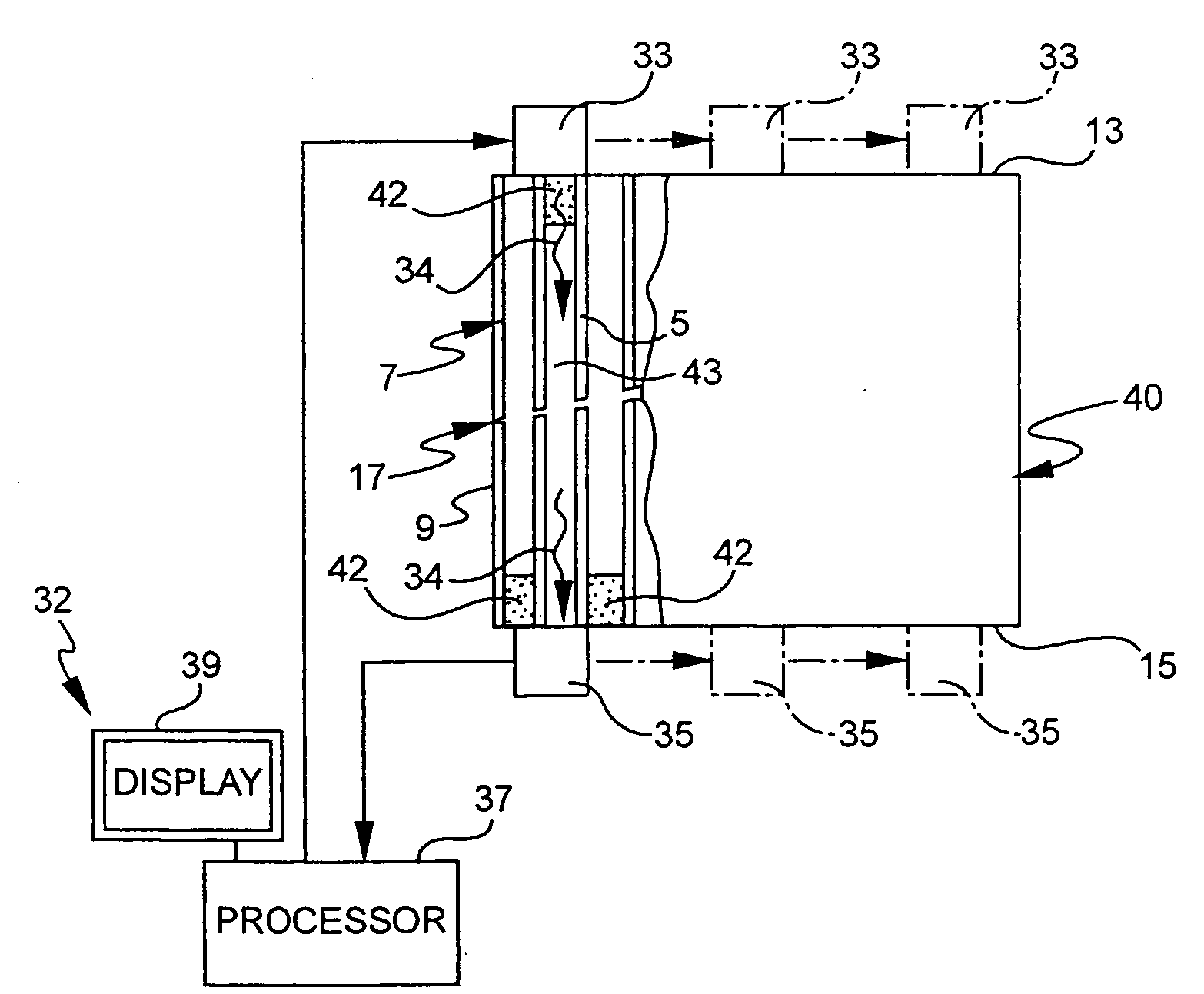 Non-contact ultrasonic testing method and device for ceramic honeycomb structures