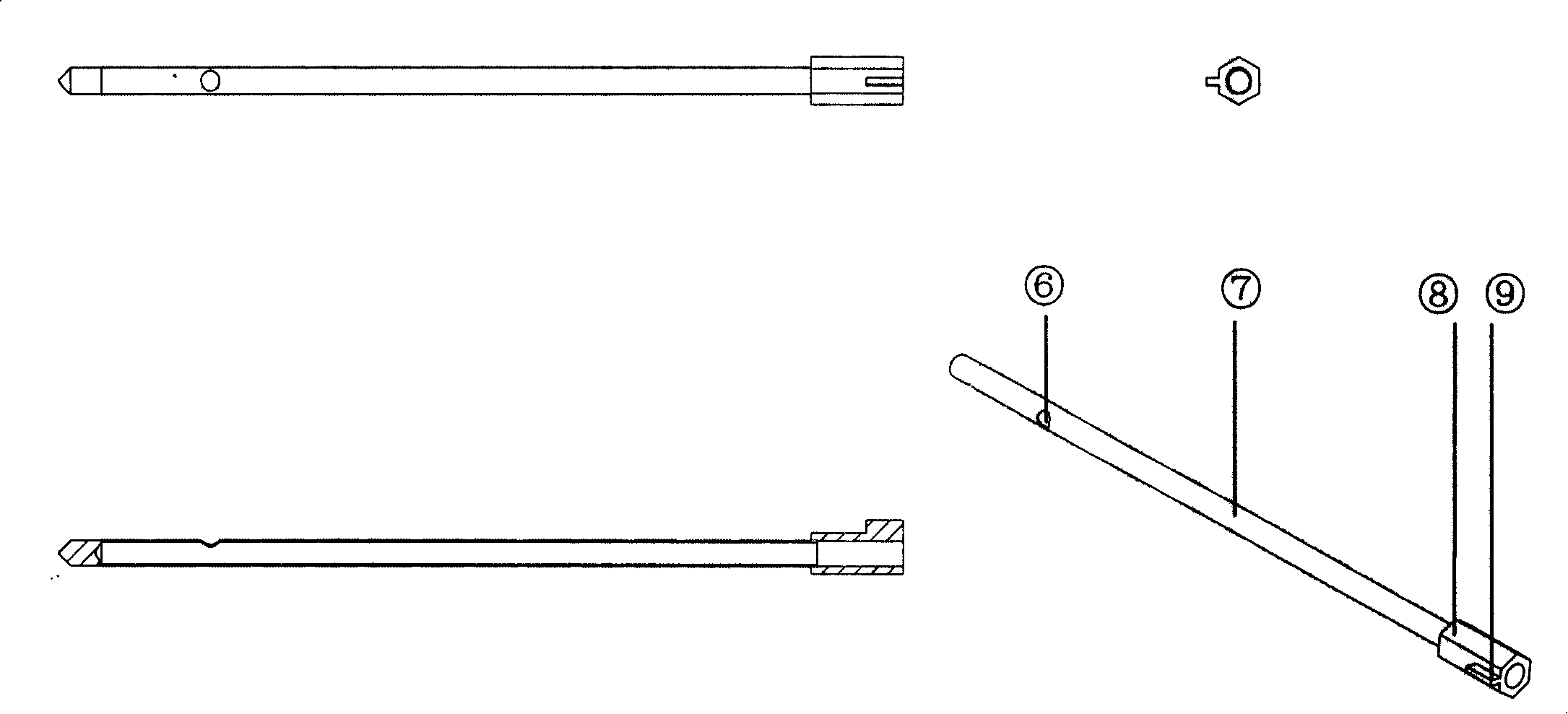 Hollow, side hole, directional perfusion cervical pedicle bolt