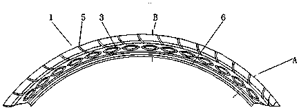 Casting type polyurethane material inflation-free tire