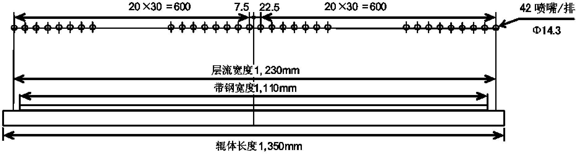 Cooling system for rolled stripe continuously-casting production line and control method thereof