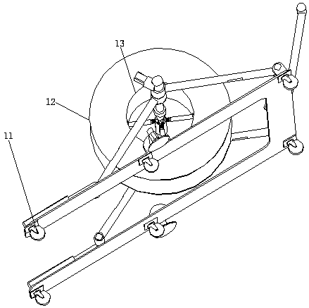 A self-propelled self-releasing type cable rolling vehicle