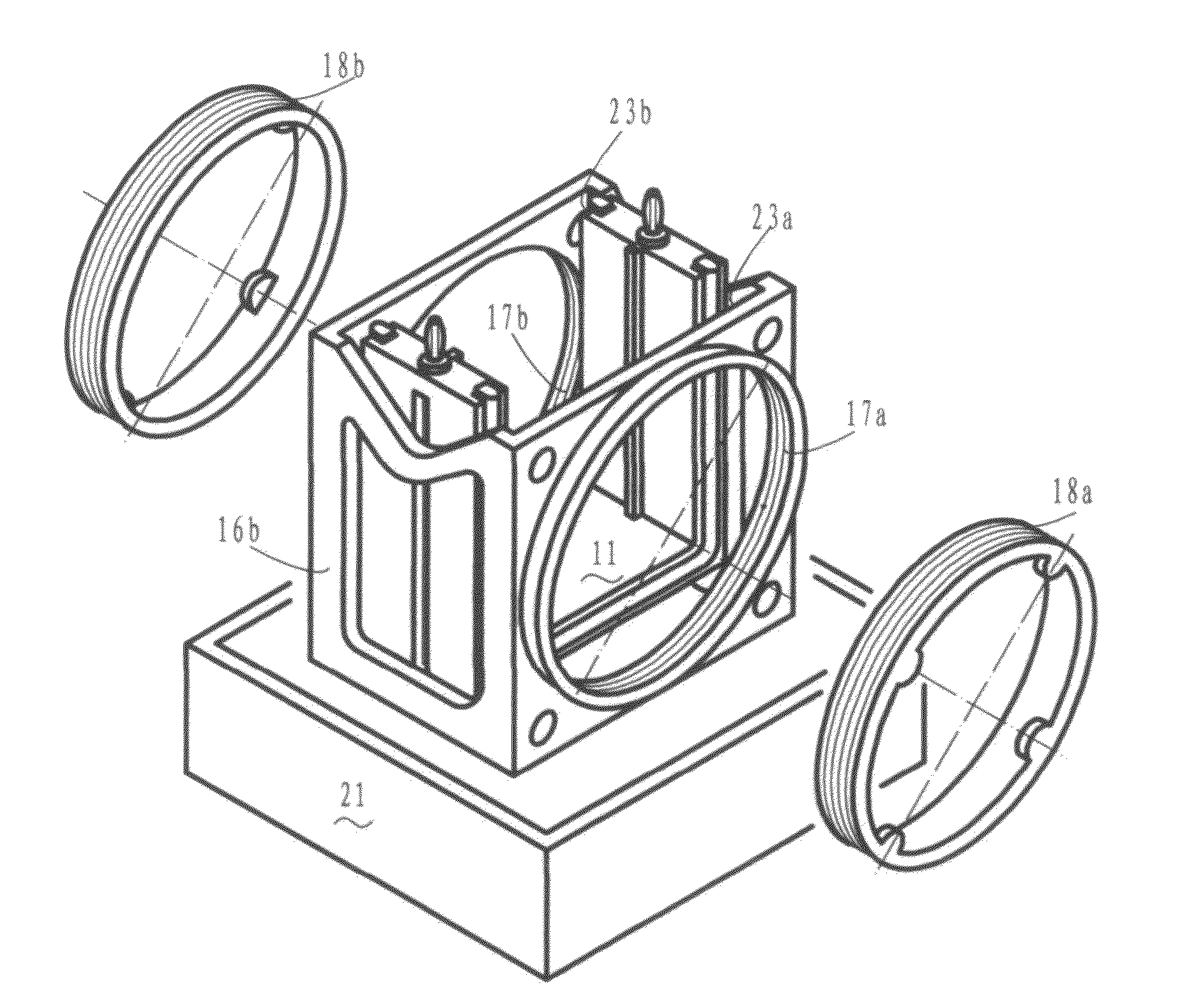 Vertical slice gel electrophoresis cell