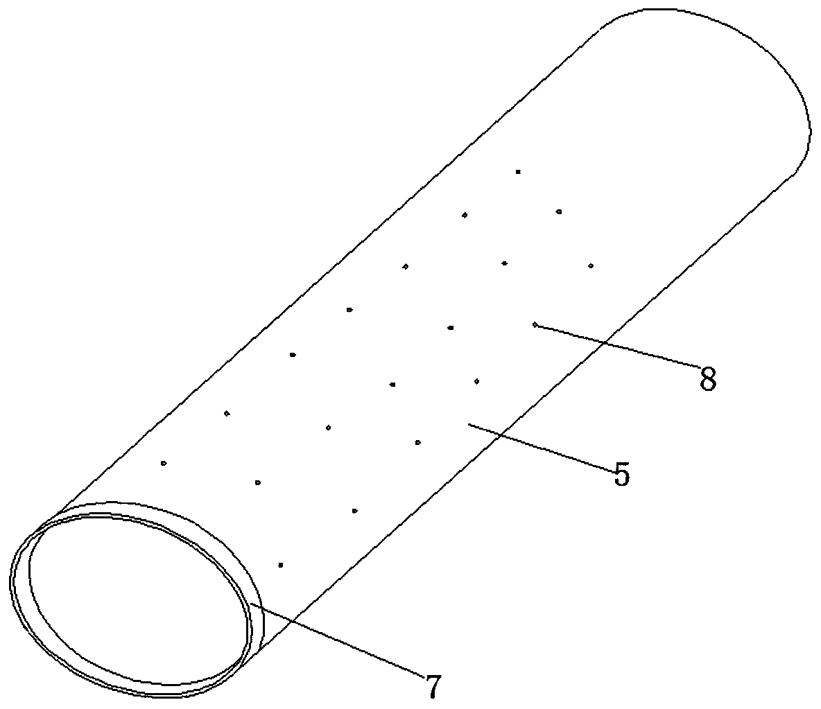 Precipitation well construction device