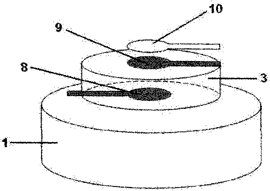 Piezoelectric film bulk acoustic wave sensor with polygonal electrodes