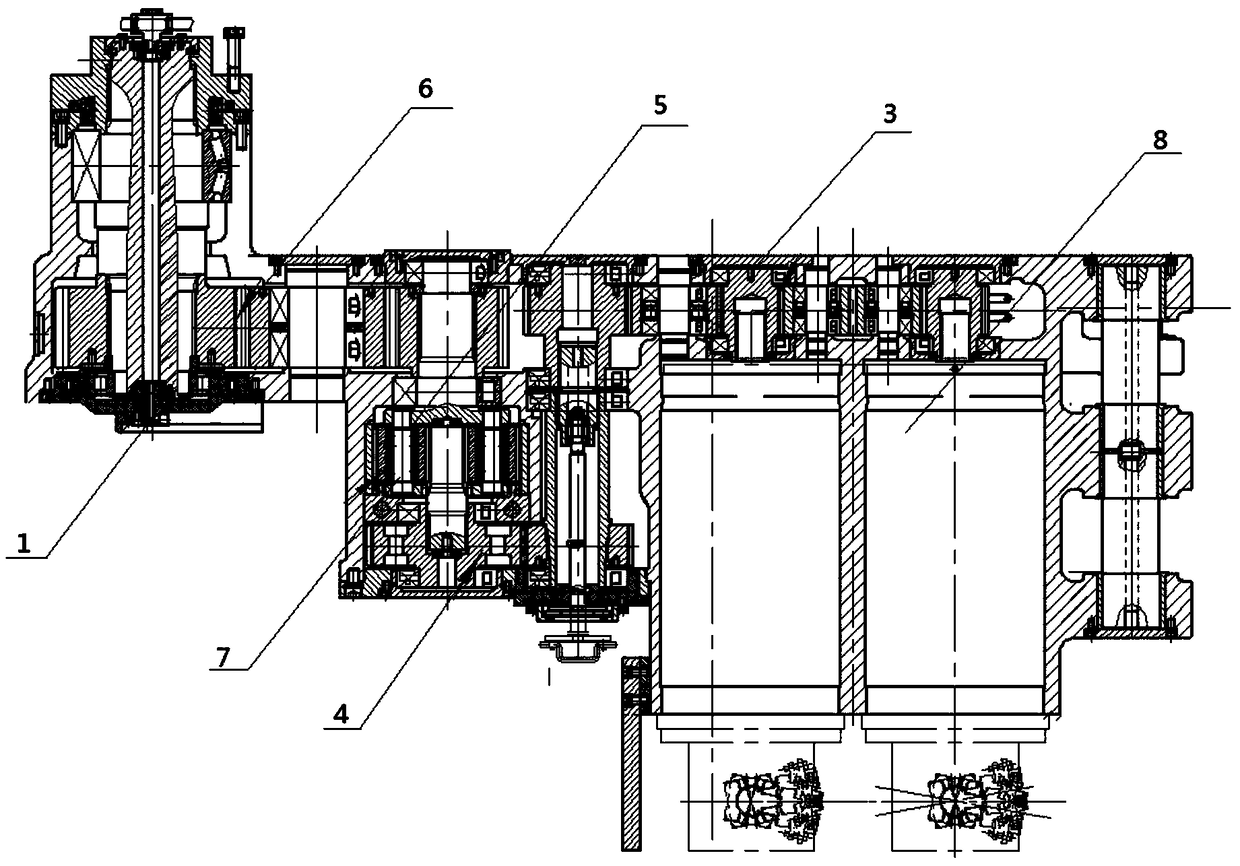 Thin coal seam coal mining machine rocker arm