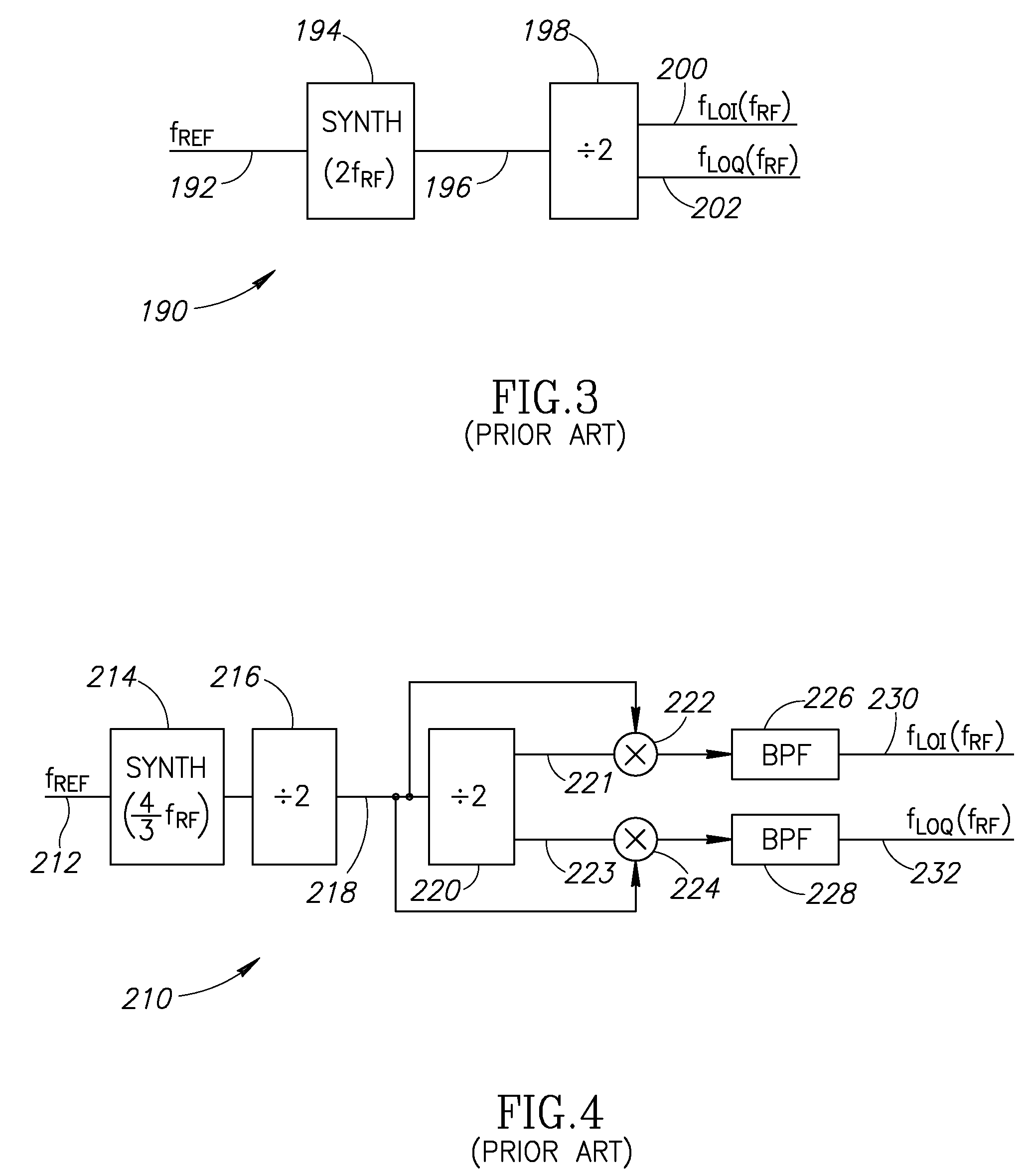 Local oscillator with non-harmonic ratio between oscillator and RF frequencies using wideband modulation spectral replicas