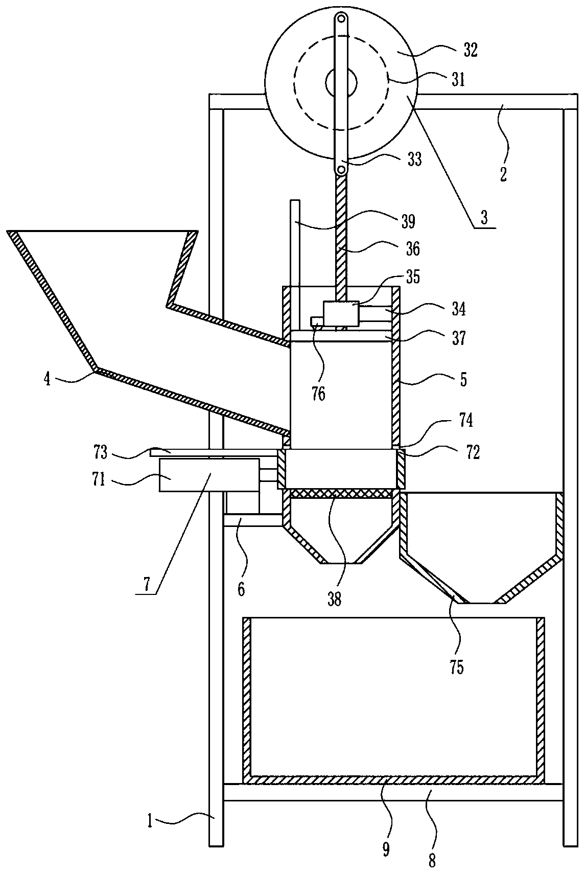 An orange juicer for deep processing of fruits