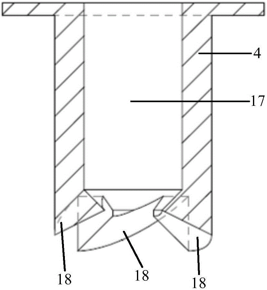 Close-range collision type double-fuel engine nozzle component