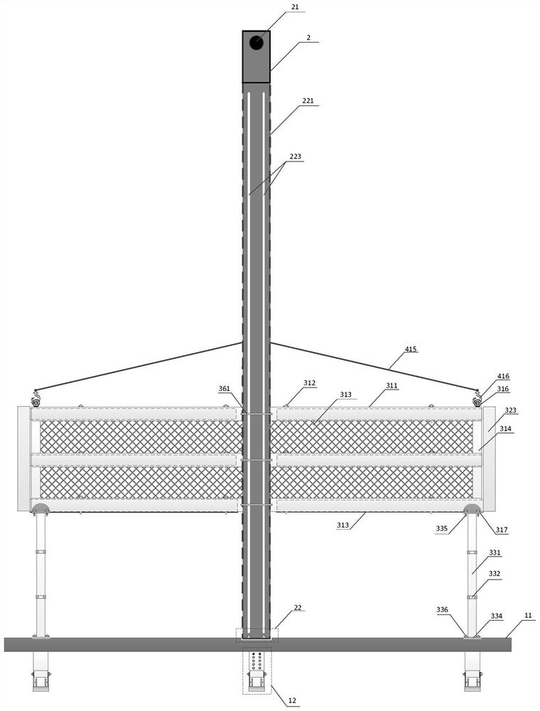 Simple maintenance operation platform suitable for various tunnel section forms