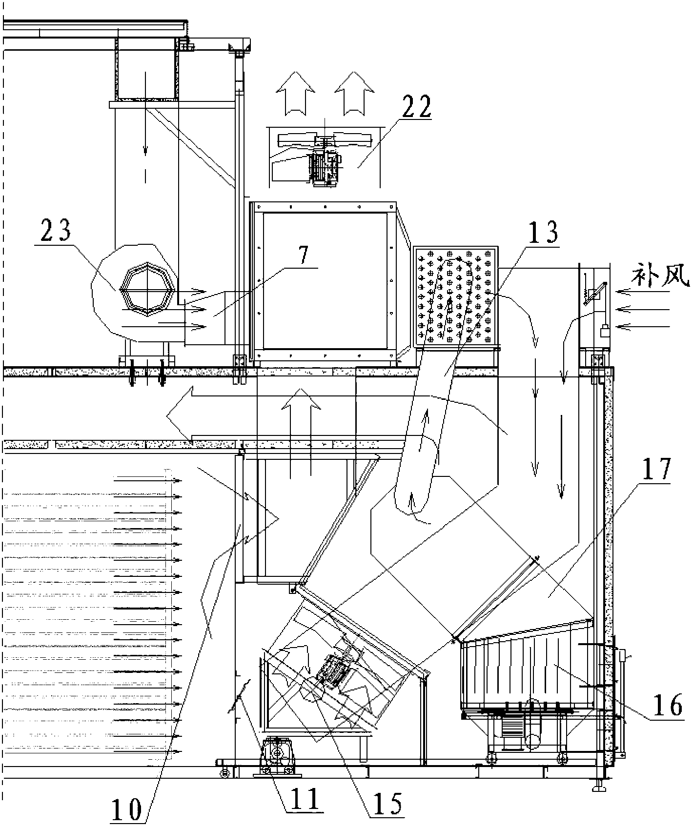 Composite dryer capable of recycling flue waste heat