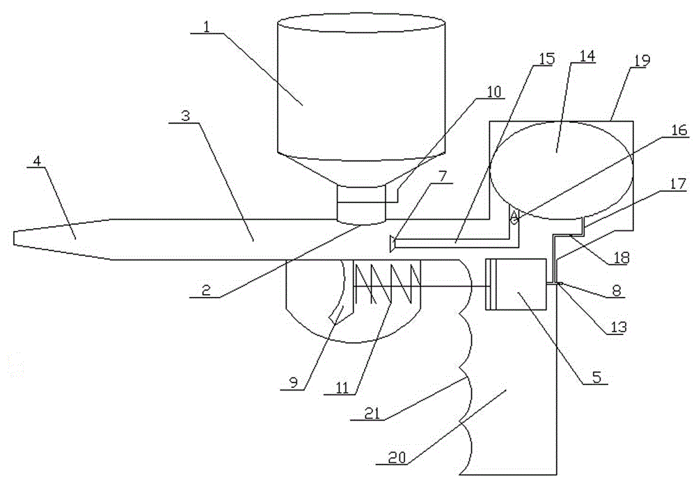 Artificial pollination device for saline-alkali soil greenhouse organisms