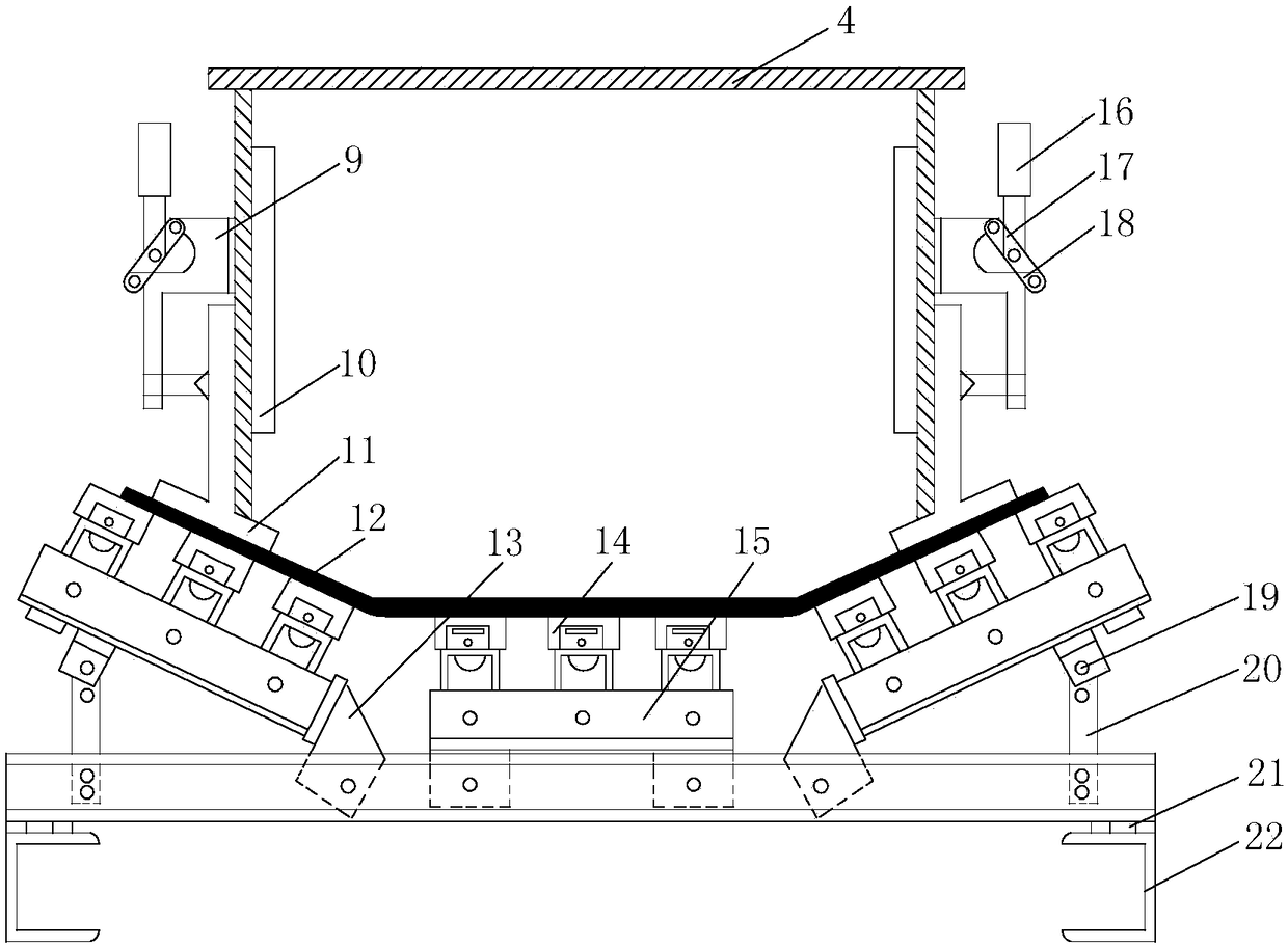 Overflow-preventing material guide groove of cement car-loading machine