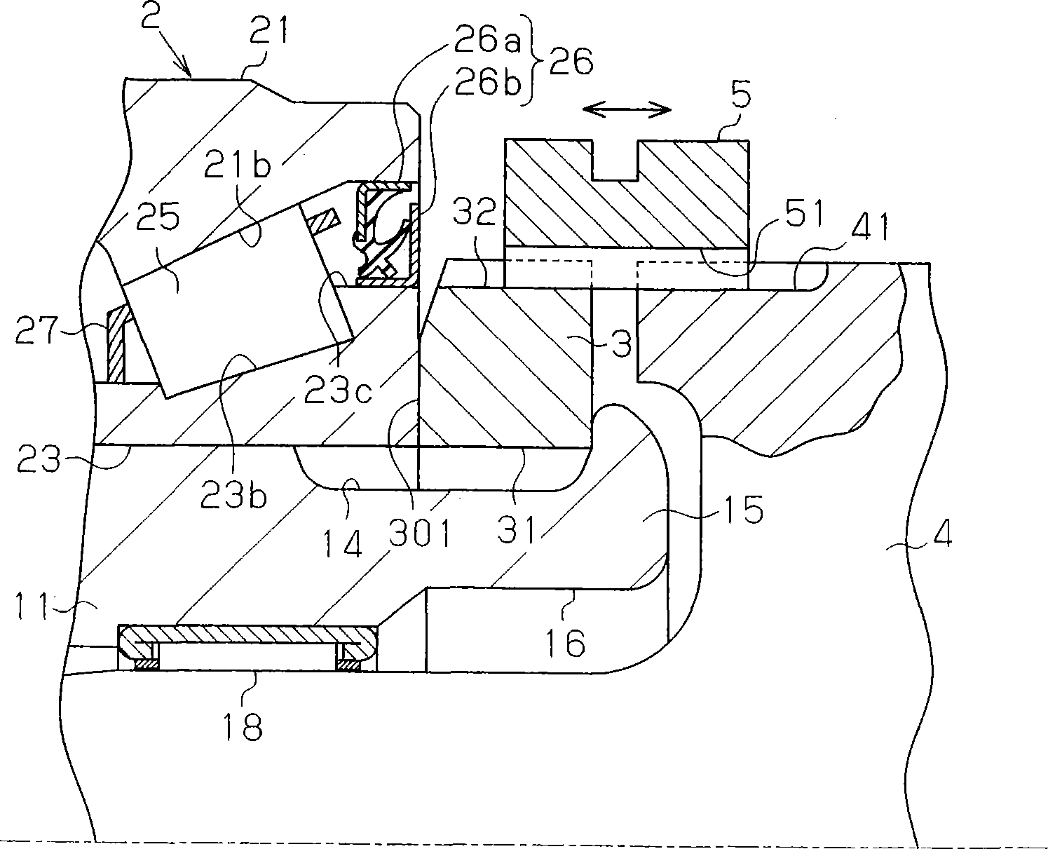 Bearing device for wheel