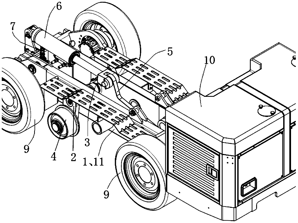 Track wheel lifting device and wheel type drilling machine