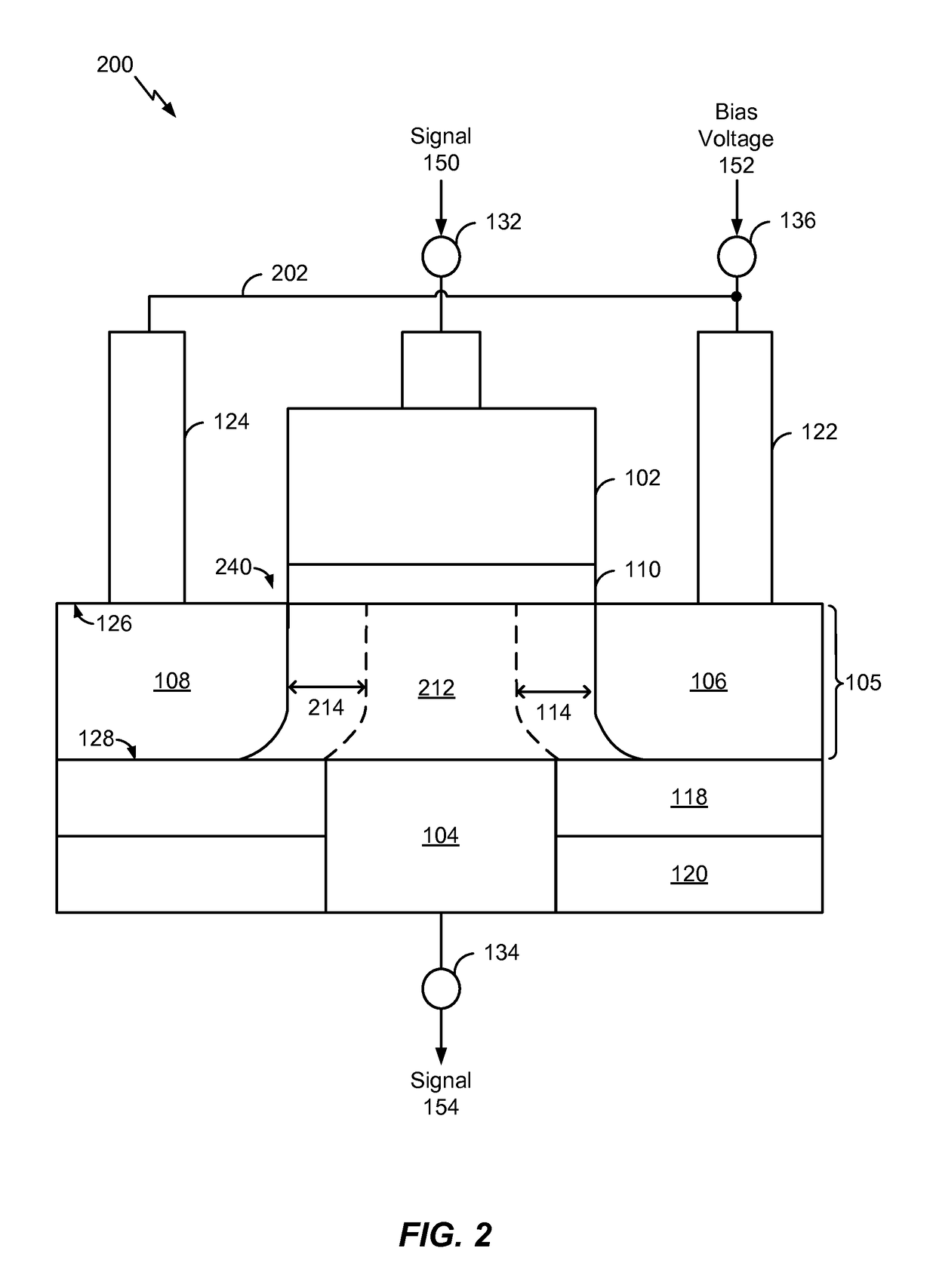 Varactor device with backside contact