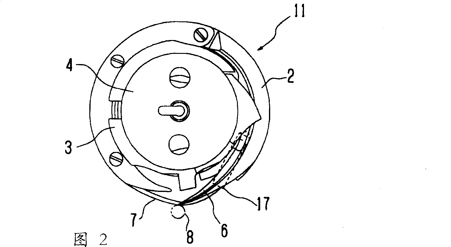 Horizontal bobbin case of sewing machine