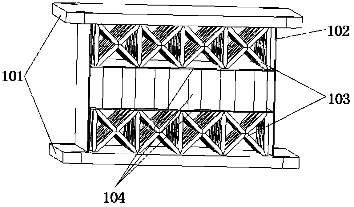 Automobile collision energy absorbing box capable of achieving high-efficiency and stable energy absorption