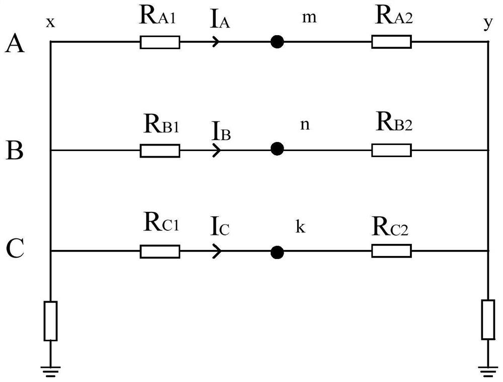 High-voltage cable cross interconnection loop resistance live-line detection system and method