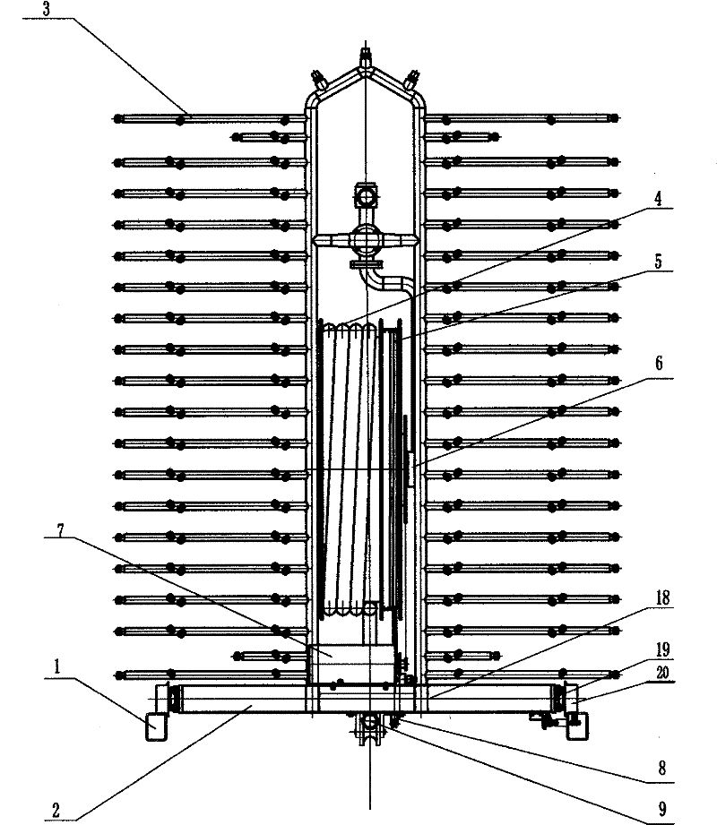 An in-situ automatic cleaning device for a freeze dryer