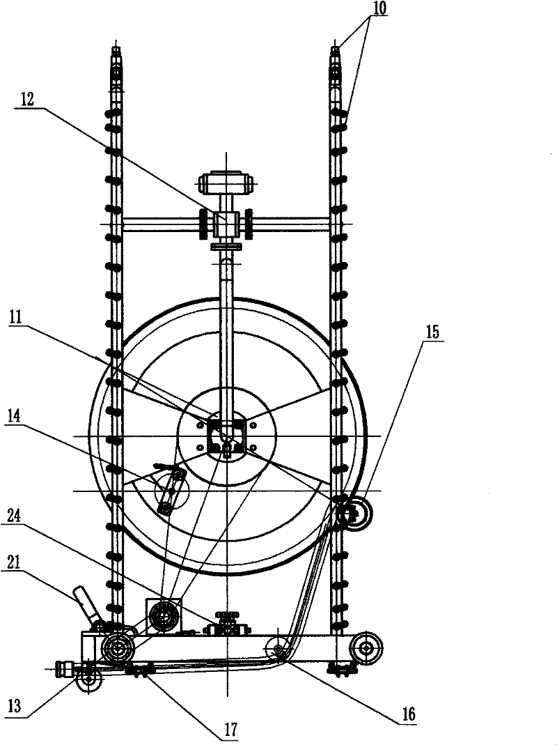 An in-situ automatic cleaning device for a freeze dryer