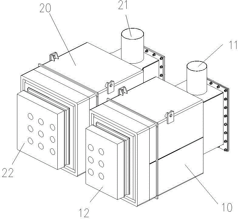 Air and gas double-heat-accumulation combustion device