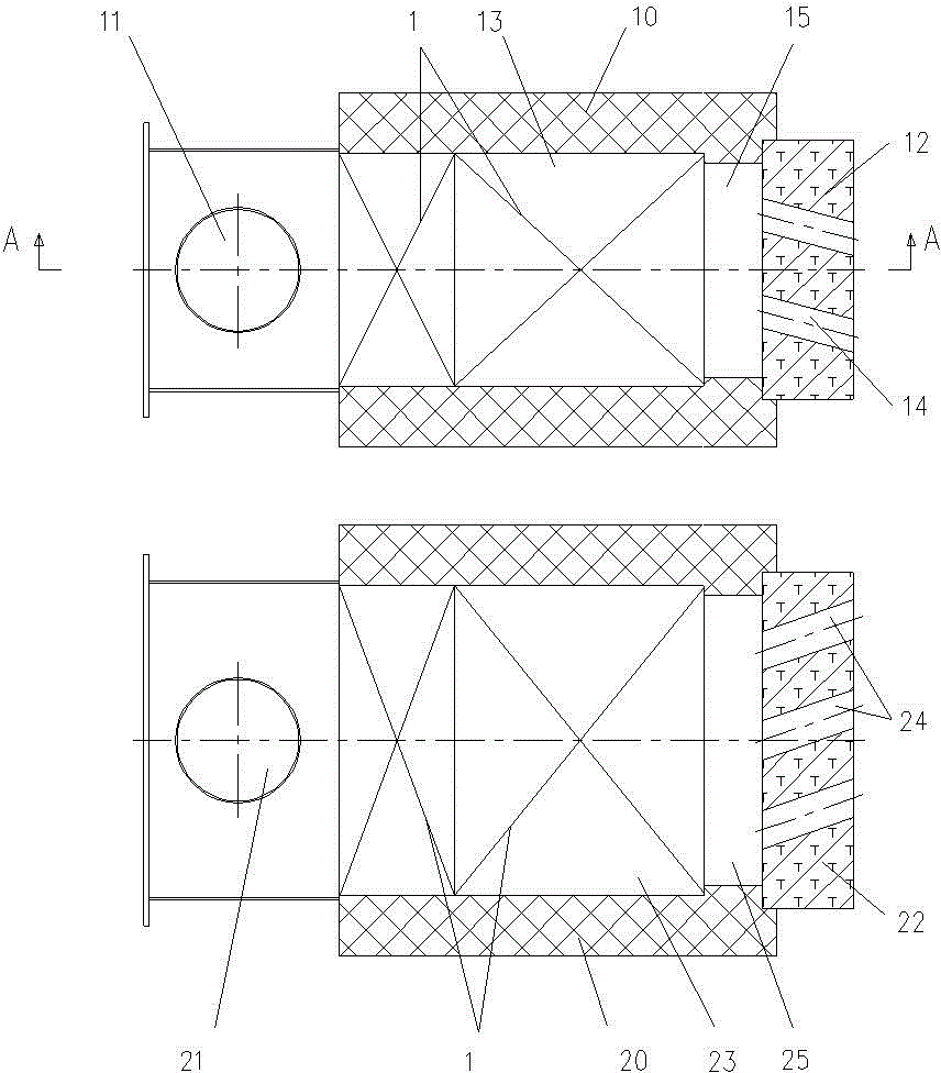 Air and gas double-heat-accumulation combustion device