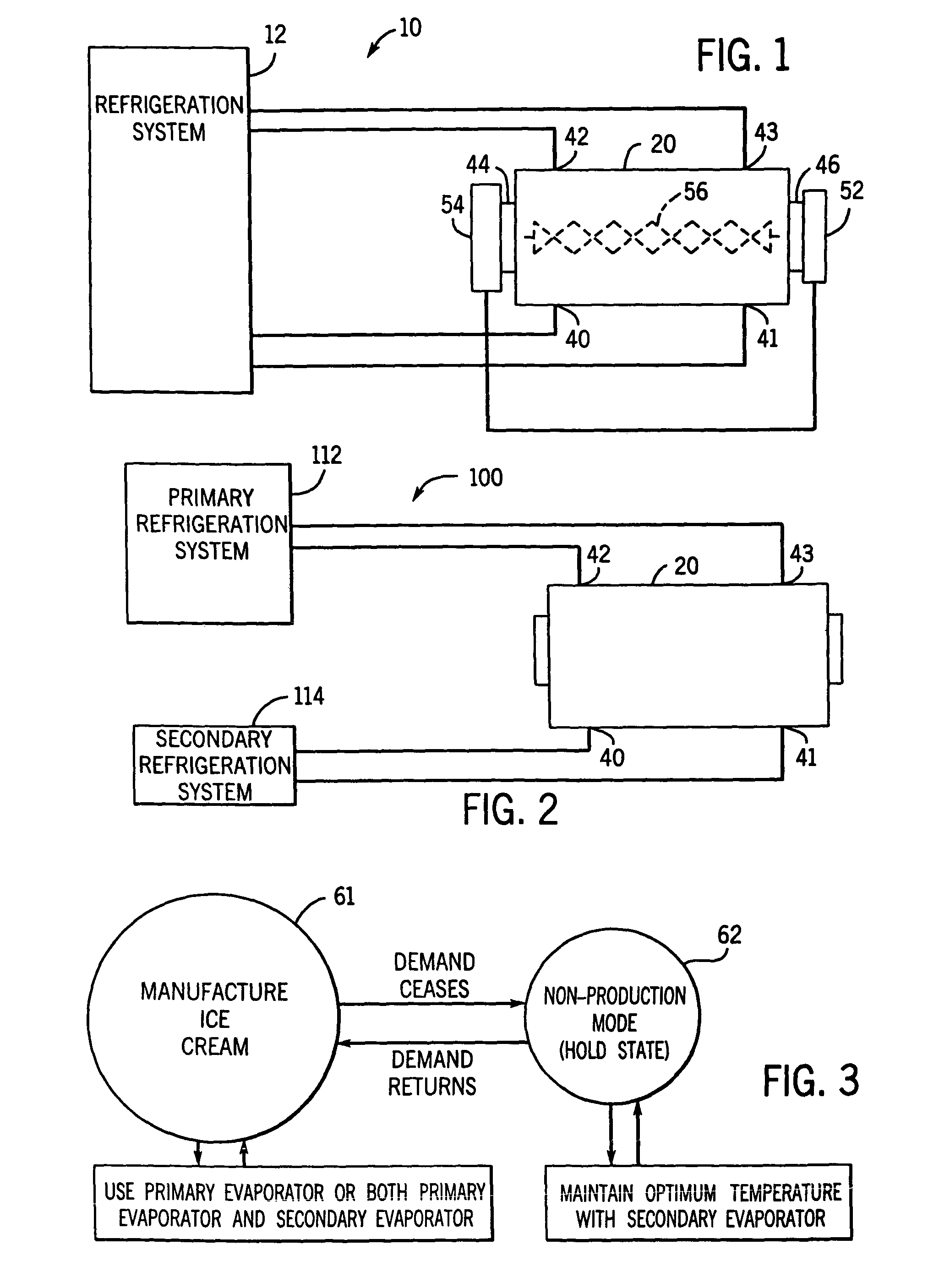 Ice cream machine including a controlled input to the freezing chamber